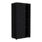 Tuhome Lafayette Bar Cabinet with 4-Bottle Rack. Upper Glass Holder and Dual Door Design-White MLB9074 - alternate 1